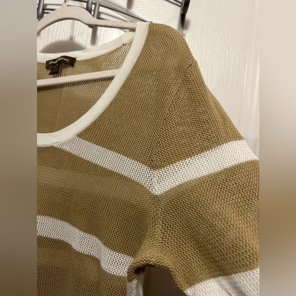 Tommy Bahama Striped Swimsuit Cover Top Sand White Sz large long sleeve coastal - Picture 9 of 16